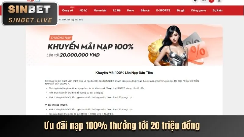Ưu đãi hoàn trả 8win55